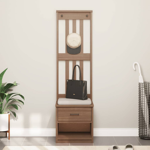 Perchero de entrada SANDNES 45x40x159.5cm madera maciza de pino M 4