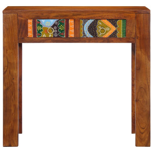 Mesa de consola 80x35x75 cm Madeira maciça Acácia H