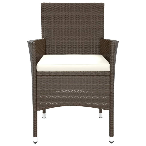 Sillas de jardín con cojines (4 unidades). ratán sintético marrón (solo Reino Unido. Irlanda. Finlandia y Noruega) M 4