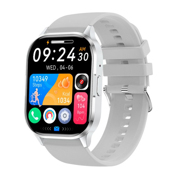 Smartwatch COOL Delta Silicona Gris (Amoled, Llamadas, Salud, Deporte) D