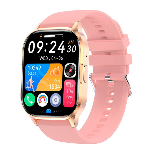 Smartwatch COOL Delta Silicona Rosa (Amoled, Llamadas, Salud, Deporte) D