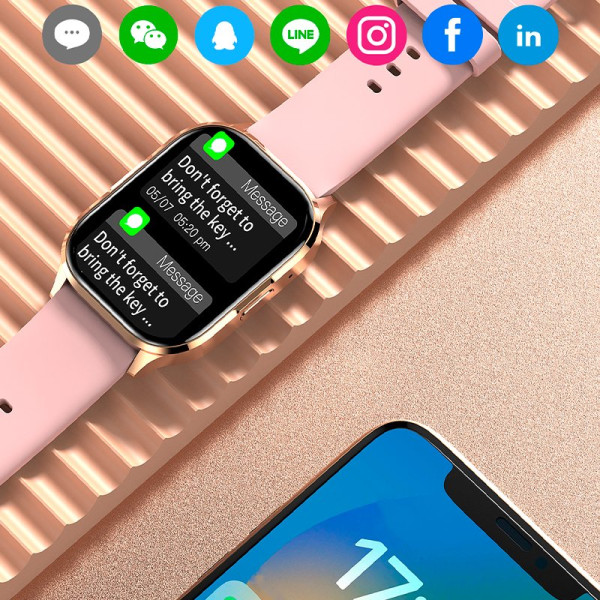 Smartwatch COOL Delta Silicona Rosa (Amoled, Llamadas, Salud, Deporte) M 4