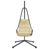 Silla Colgante  con Soporte y Cojín Beige Acero 2