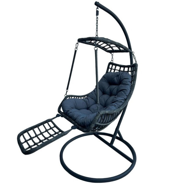YOEVU | Relax chair | Sillon Colgante con Cojín Acolchado | Estructura Reforzada | Resistente al Agua para Jardín Terraza Balcón M 2