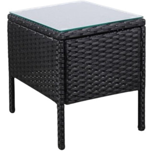 YOEVU SET DE JARDIN CONVERSACIONAL DE 2 ASIENTOS Y MESA COLOR GRIS ANTRACITA H