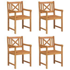 Cadeiras de Jardim  4 pcs 56x55.5x90 cm Madeira Maciça de Acácia H