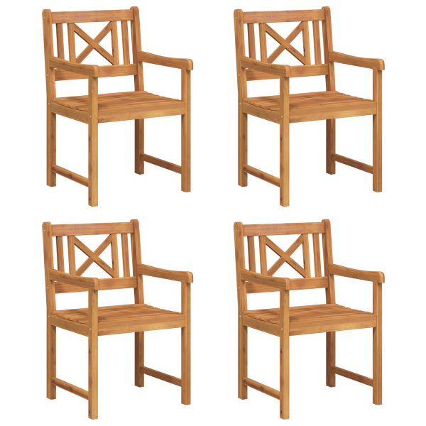 Juego de sillas  4 pcs 56x55.5x90 cm Madera maciza de Acacia M 2