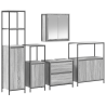 Set de muebles de baño 5 pzas madera de ingeniería gris Sonoma 2