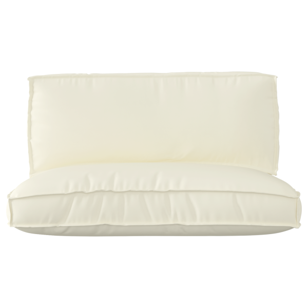 Conjunto de cojines de palets de 2 piezas en crema de tela Oxford M 4