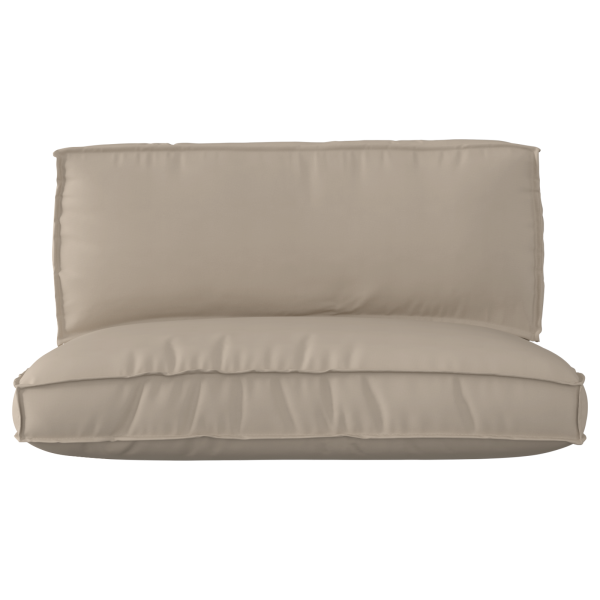 Conjunto de cojines para palets de 2 piezas Taupe Fabric Oxford M 4