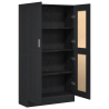 Gabinetes de librería  2 pcs Negro Roble 165x30.5x150 cm Madera 5