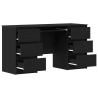 Mesas 2 pcs Roble Negro 140x50x76 cm Madera Elaborada 5