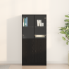 Highboard  com portas em Carvalho Preto 68x37x142 cm em Madeira de Engenharia 1