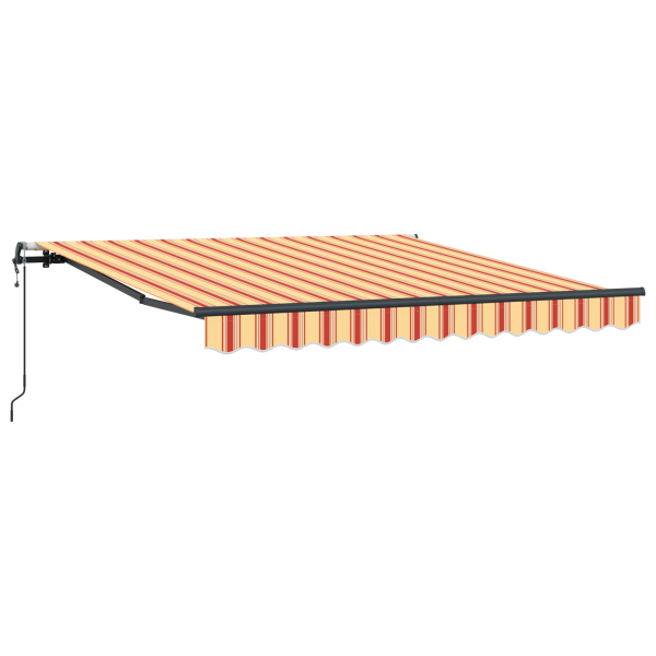 Toldo Retráctil Automático Amarillo y Naranja 300x250 cm M 2