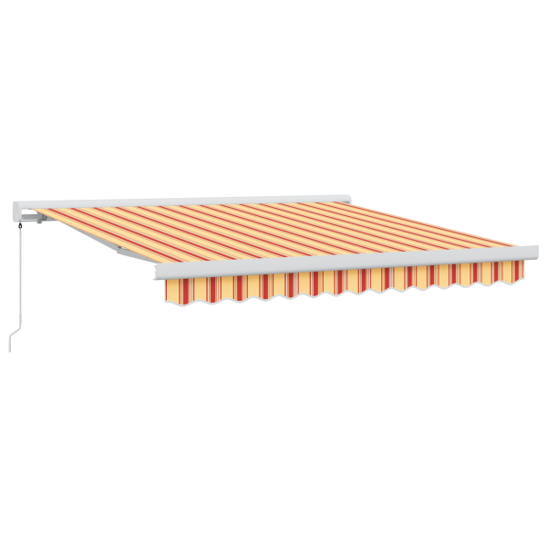 Toldo Retrátil Manual Amarelo e Laranja 300x250 cm M 2