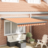 Toldo Retráctil Manual Amarillo y Naranja 300x250 cm 1