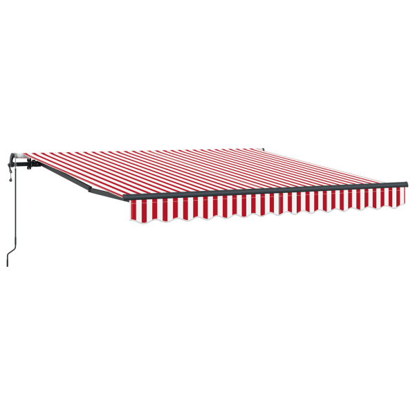 Toldo Retrátil Automático 300 x 250 cm Vermelho e Branco M 2