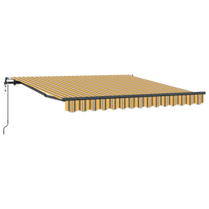 Toldo Retráctil Automático a Rayas Multicolor 300x250 cm H