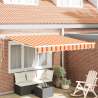 Toldo Retrátil Manual Amarelo e Laranja 350x250 cm 1
