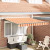 Toldo automático retráctil amarillo y naranja 350x250 cm 1