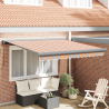 Toldo Retráctil Manual a Rayas Multicolor 350x250 cm 1
