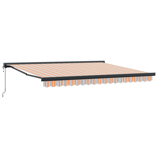 Toldo Retráctil Automático Rayado Multicolor 400x300 cm M 5