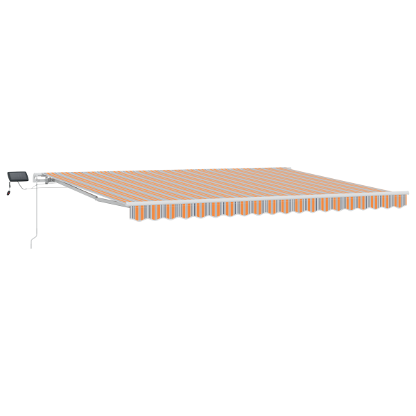Toldo Retrátil with Manual Laranja / Cinza / Azul / Branco 450 × 300 cm M 2