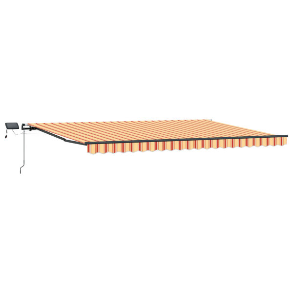 Toldo Retráctil Manual con LED Amarillo y Naranja 500x300 cm M 4