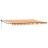 Toldo Retrátil Automático Creme e Laranja 500x300 cm 2