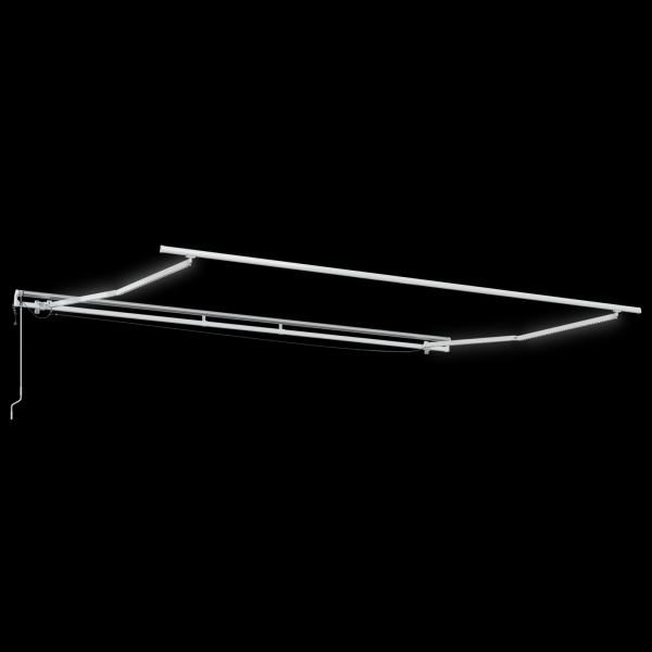 Toldo Retrátil Automático com LED Laranja e Castanho 500x350 cm M 4