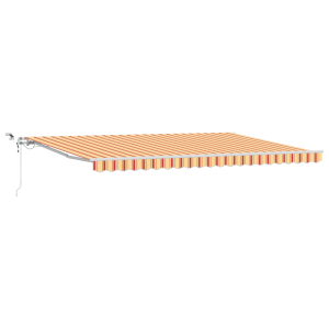 Toldo Retráctil Automático con LED Amarillo y Naranja 500x350 cm H