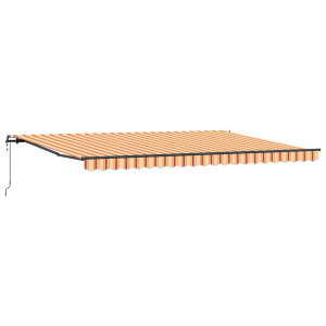 Toldo Retráctil Automático Amarillo y Naranja 500x350 cm H