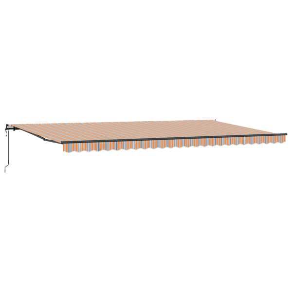 Toldo Retráctil Automático a Rayas Multicolor 600x300 cm M 2
