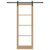 Porta Deslizante com Conjunto de Ferragens 'ORKDAL'Madeira Sólida e Vidro 4