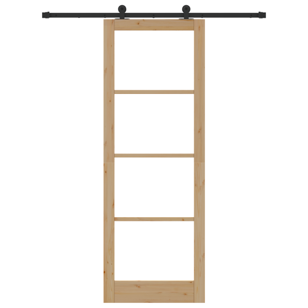 Puerta Deslizante con Set de Hardware 'ORKDAL'Madera Maciza & Vidrio M 4