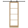Porta Deslizante  com Conjunto de Ferragens 'ORKDAL'Madeira Sólida & Vidro 4