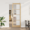 Puerta Deslizante con Juego de Herrajes 83x232 cm Madera Sólida de Pino 1