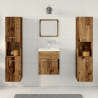 Conjunto de Muebles de Baño de 4 Piezas - Madera Vieja 4