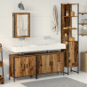 Conjunto de Muebles de Baño de 4 Piezas de Madera Antigua 1