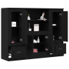 Highboard  Preto Carvalho 132x35.5x103.5 cm Madeira Engenharia 3