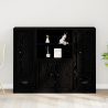 Highboard  Preto Carvalho 132x35.5x103.5 cm Madeira Engenharia 4