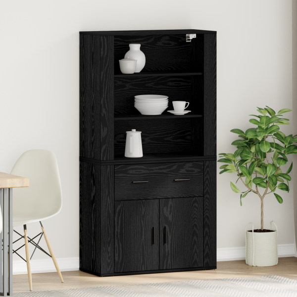 Highboard de roble negro de madera recreada D