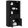 Highboard de roble negro de madera recreada 3