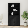 Highboard de roble negro de madera recreada 4