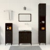 Conjunto de Muebles de Baño de 3 Piezas Roble Negro Madera de Calidad 4