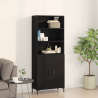 Highboard Carvalho Preto 69.5x34x180 cm Madeira Engenheirada 1