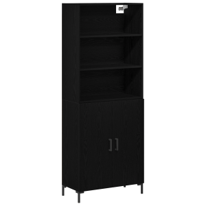 Highboard Carvalho Preto 69.5x34x180 cm Madeira Engenheirada H