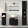 Conjunto de Muebles de Baño de 3 Piezas en Madera de Roble Negro 4