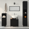 Conjunto de Muebles de Baño de 3 Piezas Roble Negro Madera de Alta Calidad 4