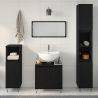 Conjunto de Muebles de Baño de 3 Piezas Roble Negro Madera de Calidad 4